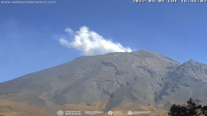 El Popocatépetl emite 16 exhalaciones de baja intensidad en las últimas 24 horas