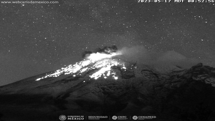 CENAPRED detecta 155 exhalaciones del Popocatépetl