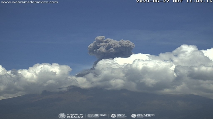 Genera volcán 42 exhalaciones y 78 minutos de tremor