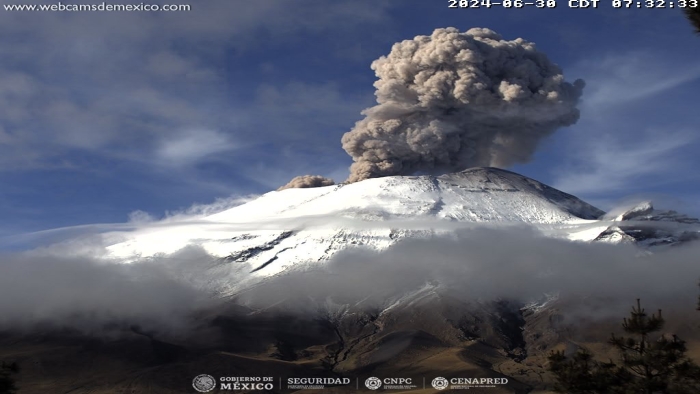 Registra Popocatépetl 15 exhalaciones