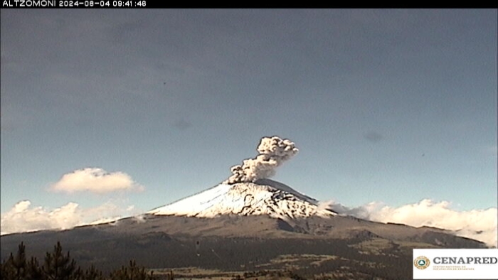 Popocatépetl cierra semana con 58 exhalaciones