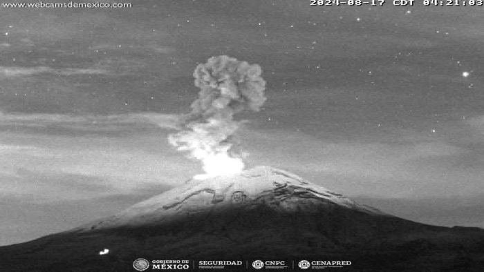 Genera Popocatépetl 28 exhalaciones y 10 minutos de tremor