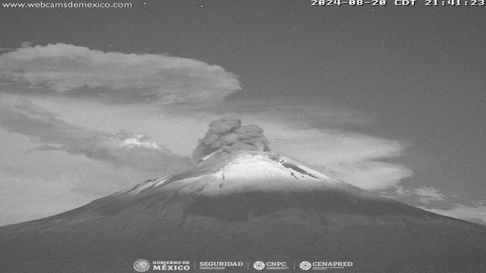 Volcán Popocatépetl registra 9 exhalaciones