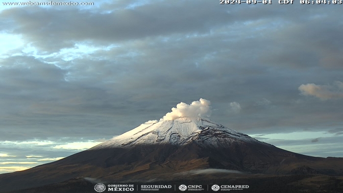 Popocatépetl cierra semana con 45 exhalaciones