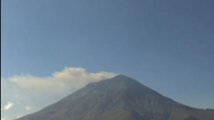 Actividad del volcán Popocatépetl, corte de las 9:00 h del jueves 21 de marzo