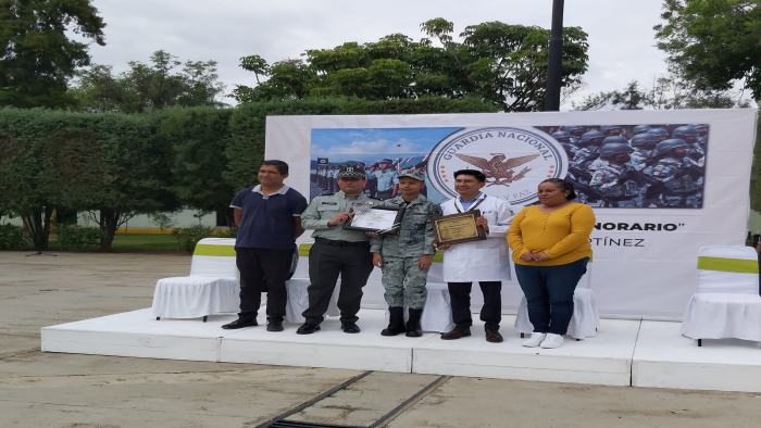 En Oaxaca, Guardia Nacional nombra a menor de edad Guardia Honoraria