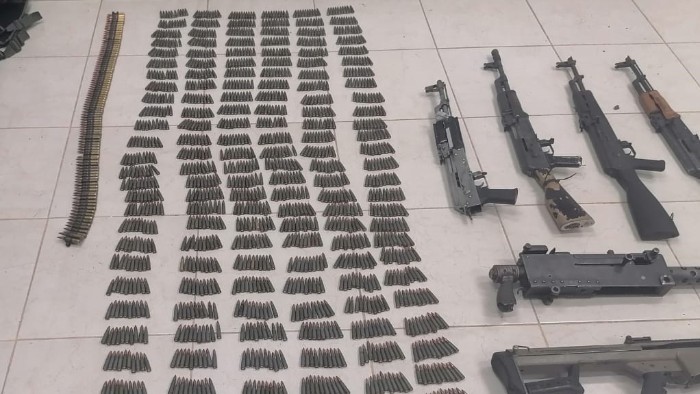 En Michoacán, Guardia Nacional asegura más de 1,700 cartuchos útiles, 66 cargadores y 6 fusiles de asalto
