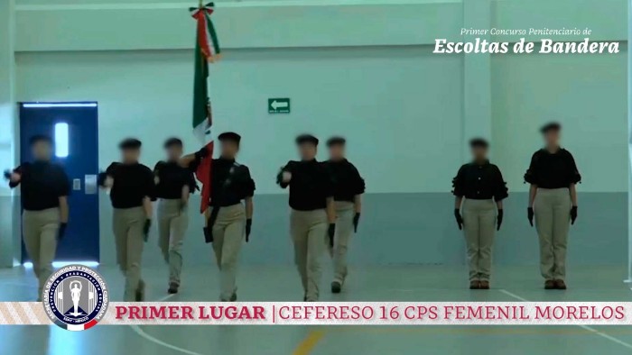 Organizan concursos penitenciarios de Escoltas de Bandera y Bandas de Guerra en CEFERESOS