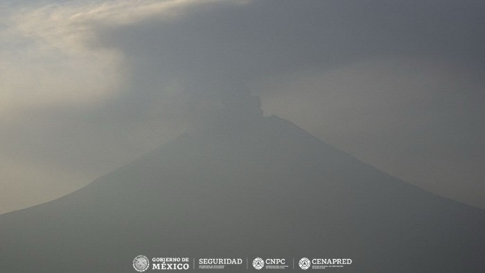 Actividad reciente del volcán Popocatépetl