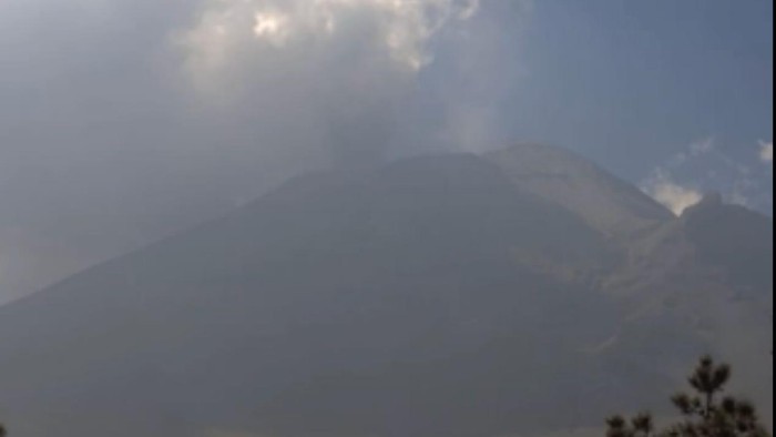 Actividad del volcán Popocatépetl, corte de las 9:00 h del viernes 15 de marzo