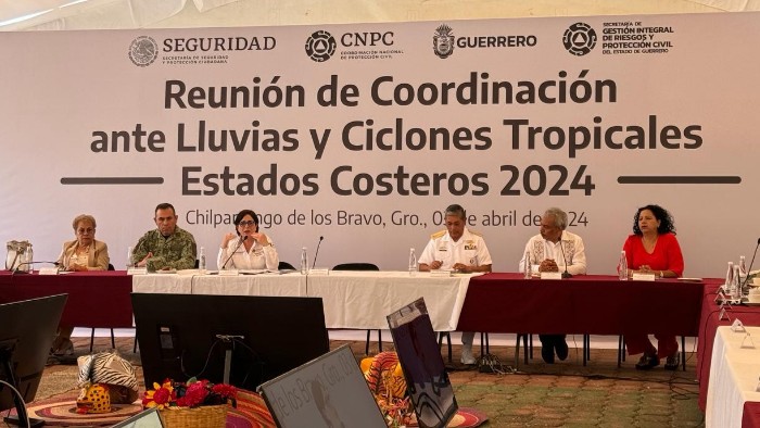 Efectúa CNPC en Guerrero sexta Reunión de Coordinación ante Lluvias y Ciclones Tropicales 2024 en estados costeros