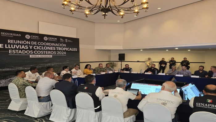 En Michoacán, autoridades fortalecen prevención por temporada de lluvias y ciclones tropicales 2024