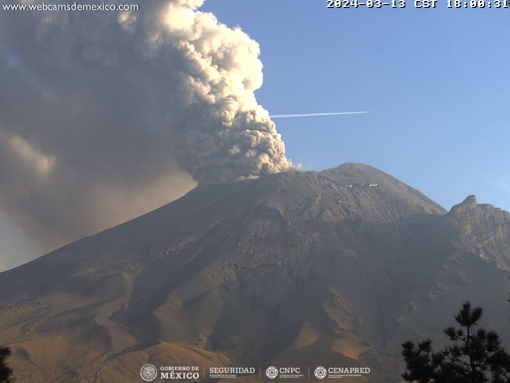 Sistemas de monitoreo del  Popocatépetl detectaron 96 exhalaciones