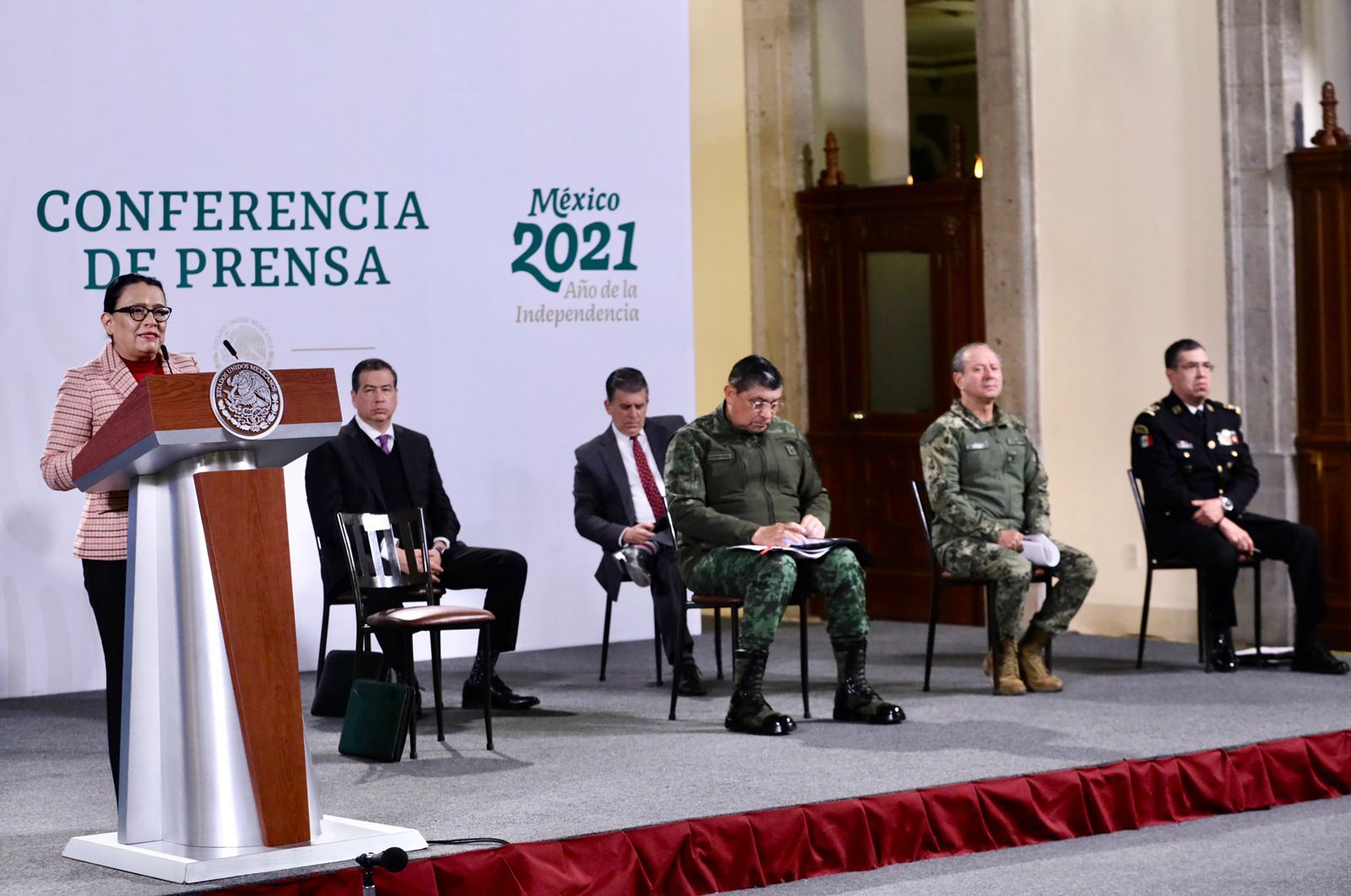 Palabras de la secretaria: Informe mensual de Seguridad. Noviembre de 2021