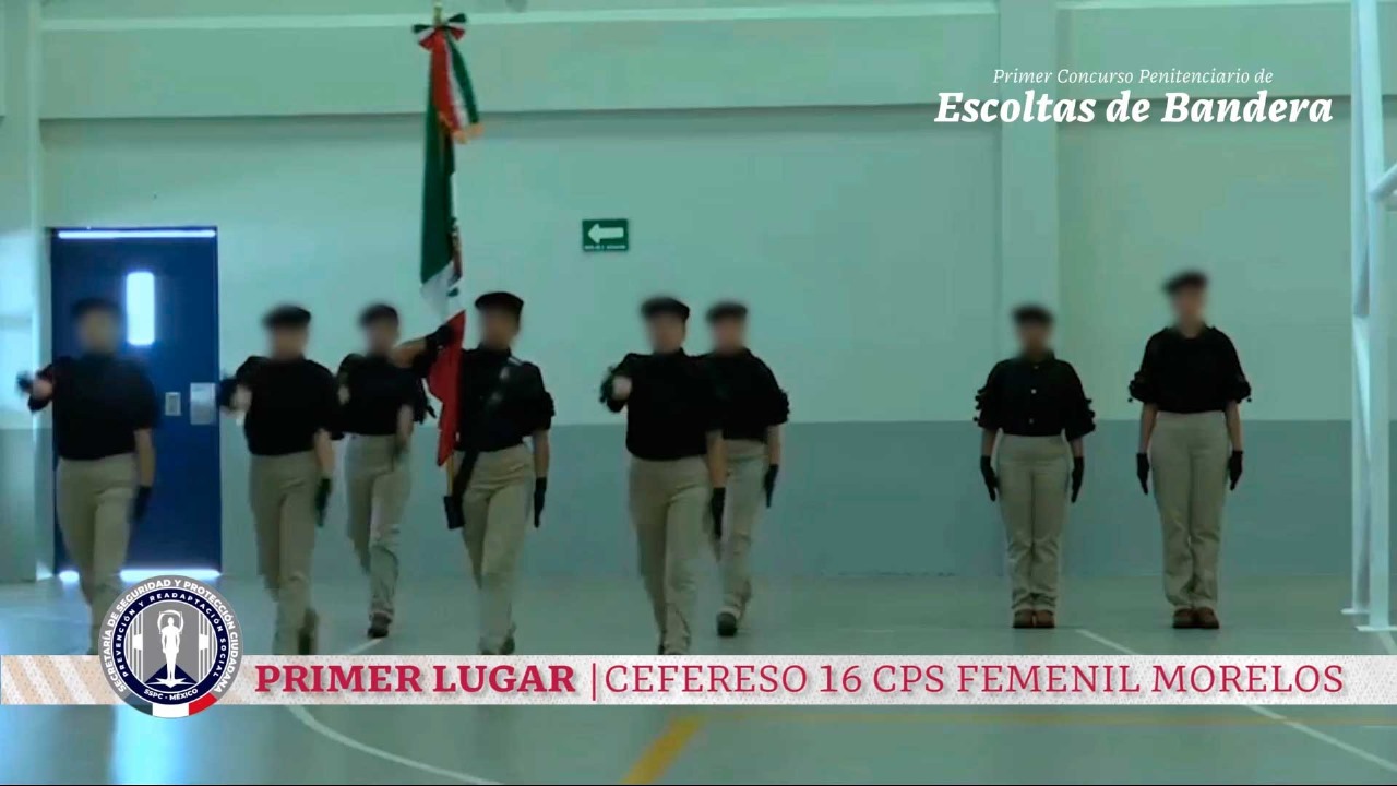 Organizan concursos penitenciarios de Escoltas de Bandera y Bandas de Guerra en CEFERESOS