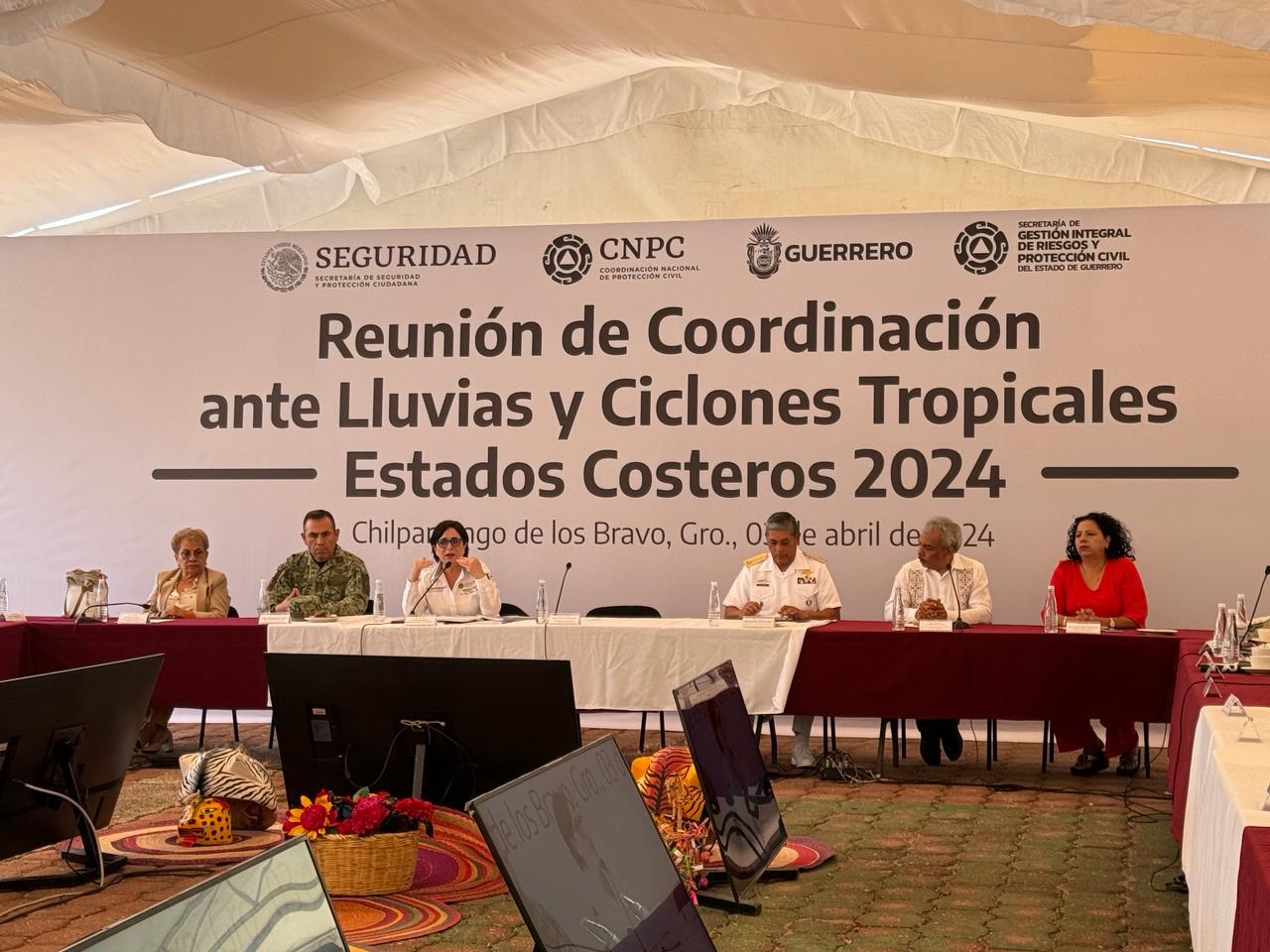 Efectúa CNPC en Guerrero sexta Reunión de Coordinación ante Lluvias y Ciclones Tropicales 2024 en estados costeros