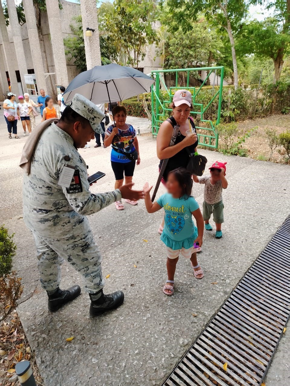 En Veracruz, Guardia Nacional realiza acciones de seguridad y proximidad en la zona arqueológica El Tajin