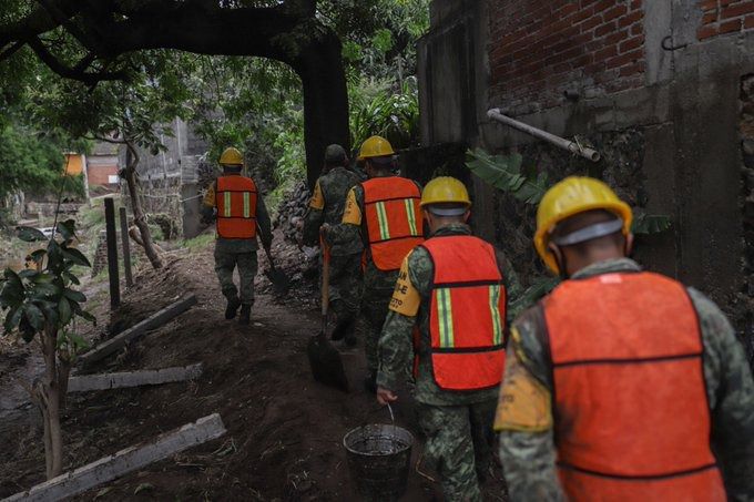 El Gobierno de México auxilia a la población afectada por las fuertes lluvias ocurridas en el estado de Morelos